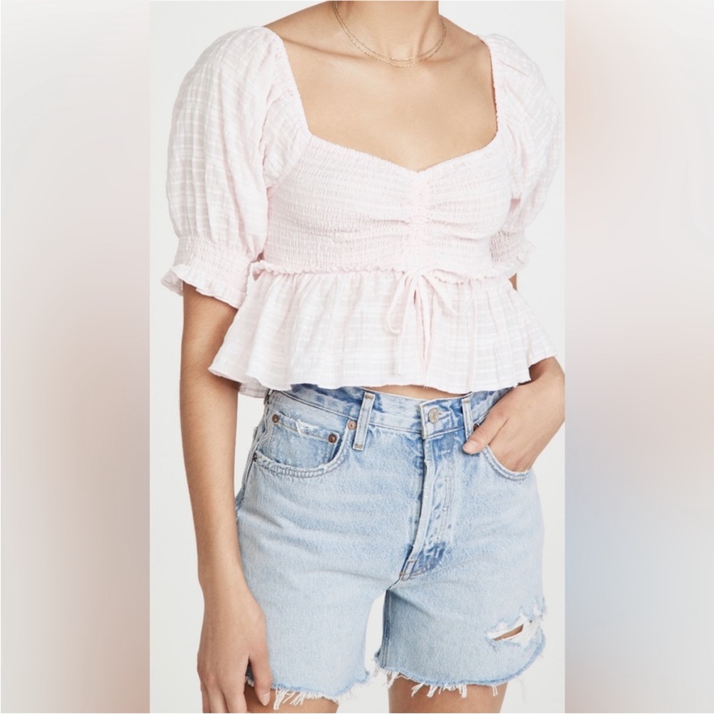 Wayf Pink Babydoll Top